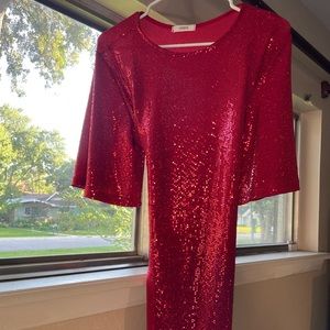 Short Sparkly Red Dress